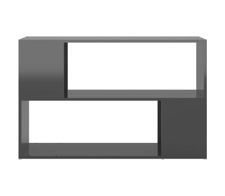 vidaXL Spintelė knygoms, pilkos spalvos, 100x24x63cm, MDP, blizgi