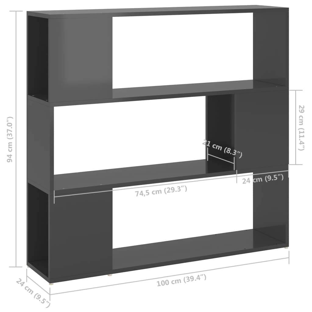 Estantería Divisor de Espacios Librería Separador de Ambientes Madera  vidaXL