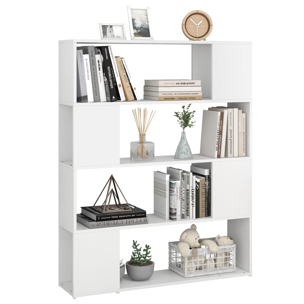 Bücherregal Raumteiler Weiß 100x24x124 cm