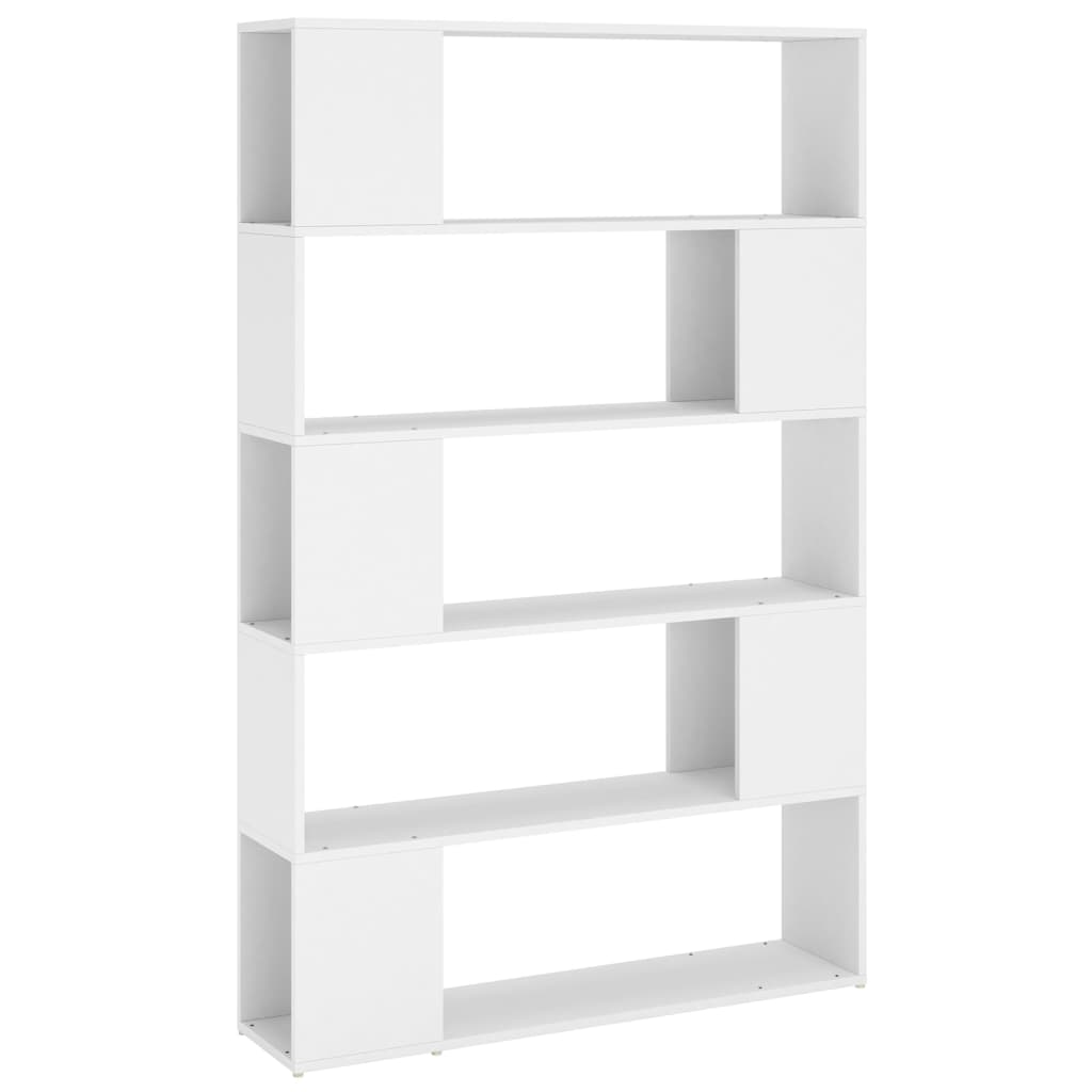 Fehér forgácslap térelválasztó könyvszekrény 100 x 24 x 155 cm 