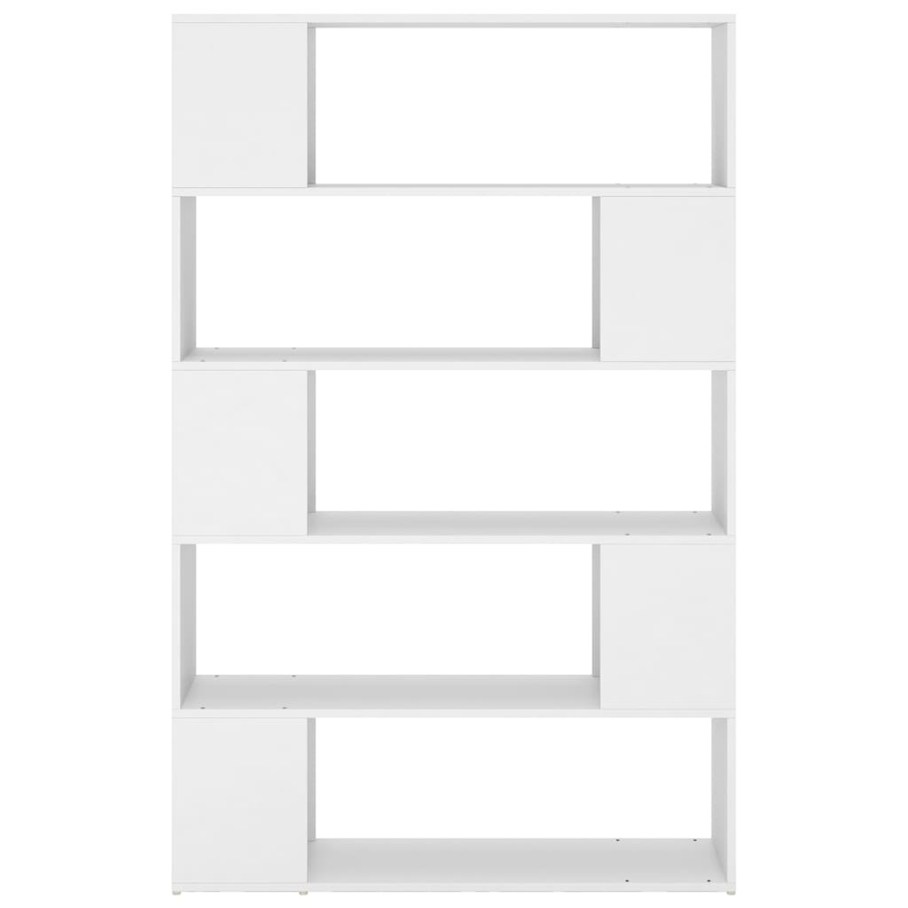 Fehér forgácslap térelválasztó könyvszekrény 100 x 24 x 155 cm 