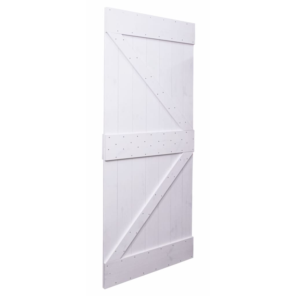 

vidaXL Deur 80x210 cm massief grenenhout wit