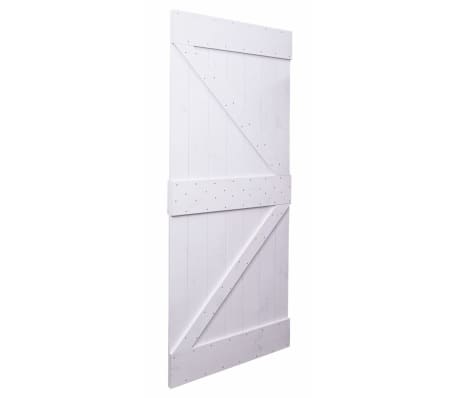 vidaXL Porta 80x210 cm in Legno Massello di Pino Bianco