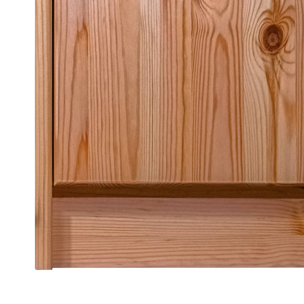 Příborník se 7 zásuvkami 113 x 35 x 73 cm masivní borové dřevo