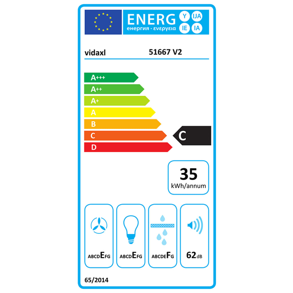  Nástenný digestor 60 cm oceľ a tvrdené sklo čierny