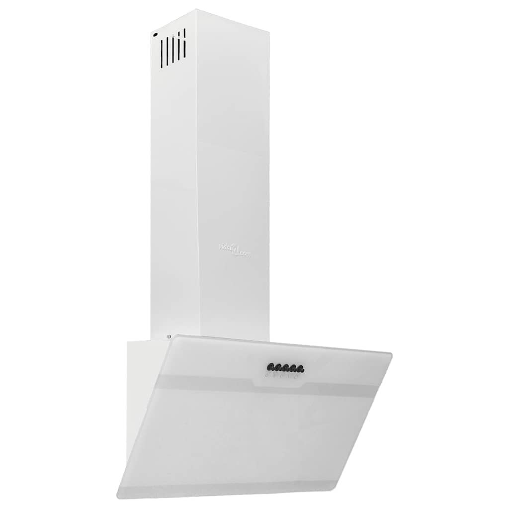 vidaXL Nástěnná digestoř 60 cm ocel a tvrzené sklo bílá
