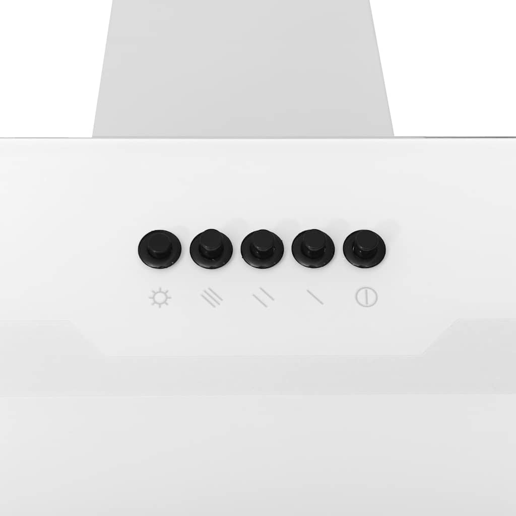 Hotte Murale 90 Cm Acier Et Verre Trempé Blanc VidaXL 19 width=274