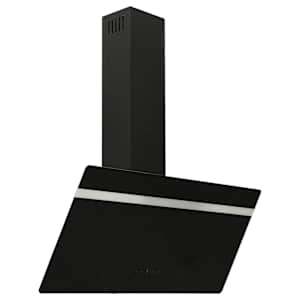 Nástěnná digestoř 90 cm ocel a tvrzené sklo černá - obrázek 2