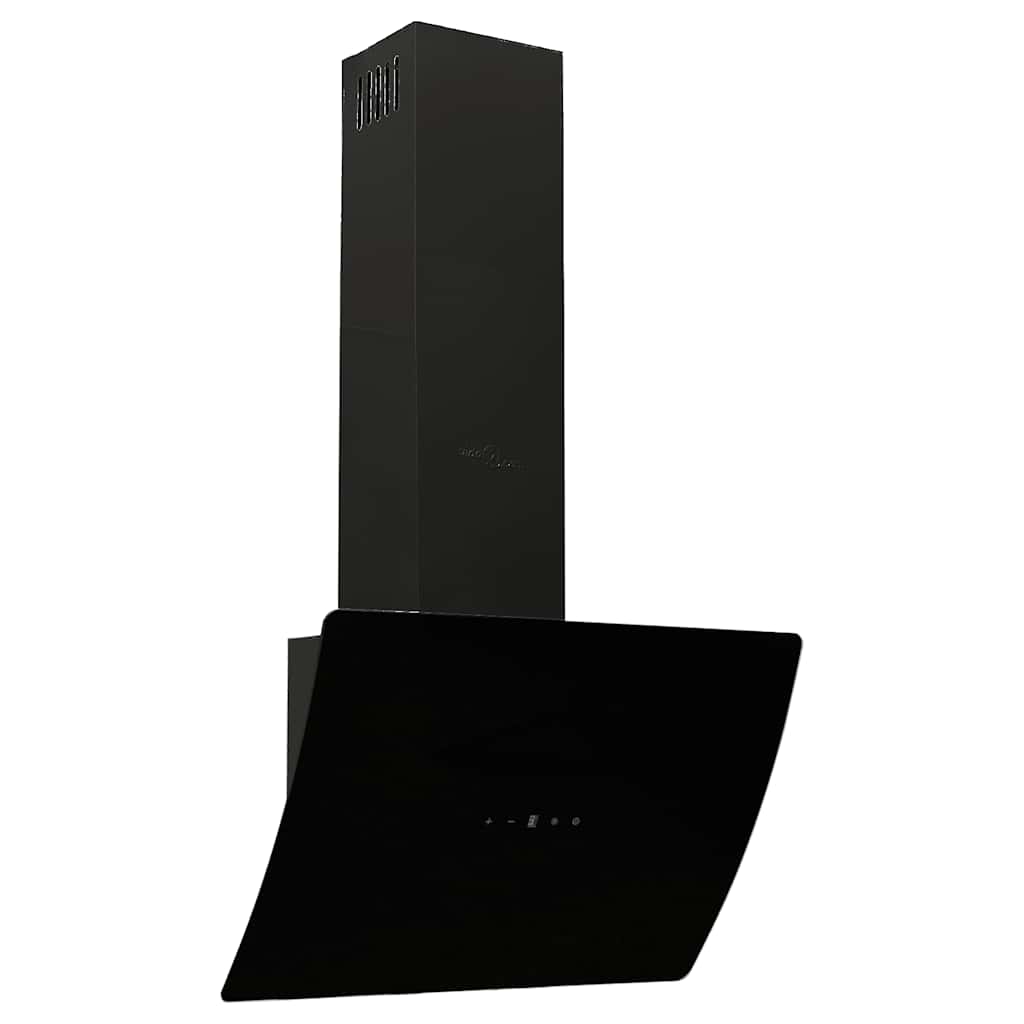 vidaXL Nástěnná digestoř 60 cm ocel a tvrzené sklo černá