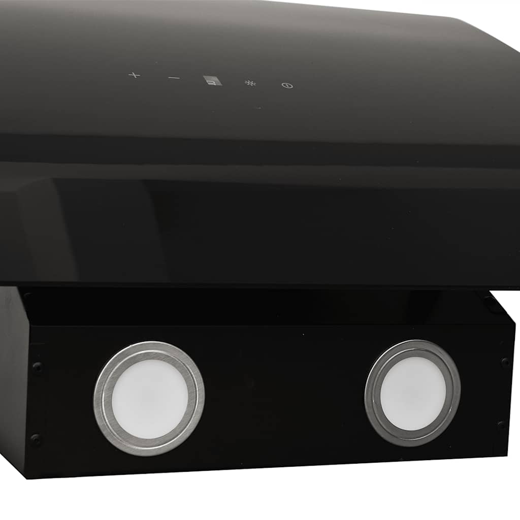 Cappa A Parete 60 Cm In Acciaio E Vetro Temperato Nero VidaXL 19 width=274