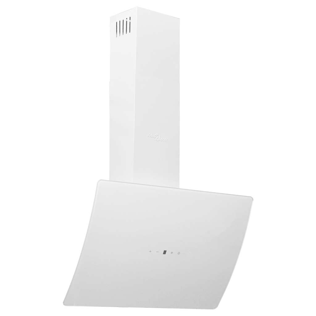 vidaXL Nástenný digestor 60 cm oceľ a tvrdené sklo biely