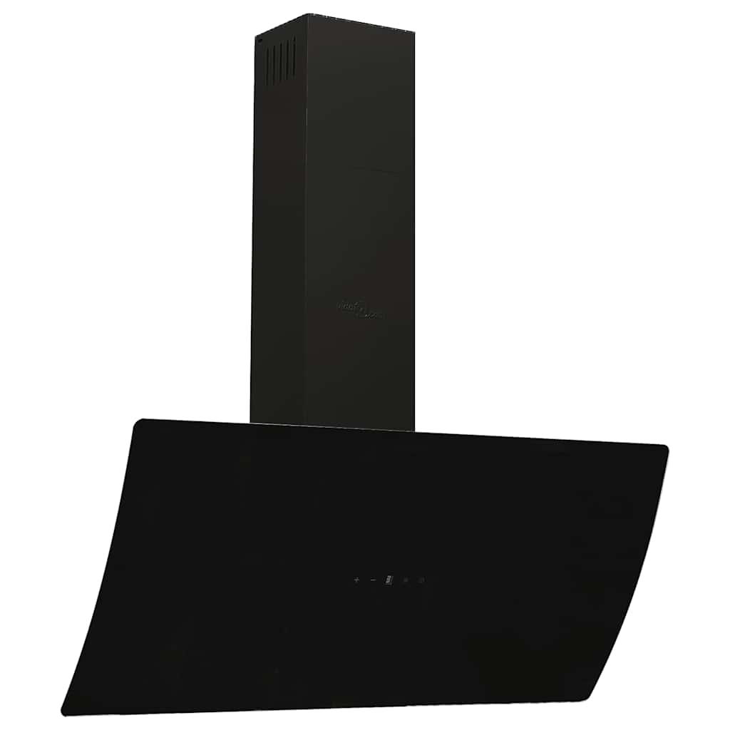 vidaXL Nástěnná digestoř 90 cm ocel a tvrzené sklo černá