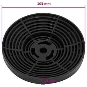 Uhlíkové filtry do odsavače par 2 ks 105 x 21 mm - obrázek 5