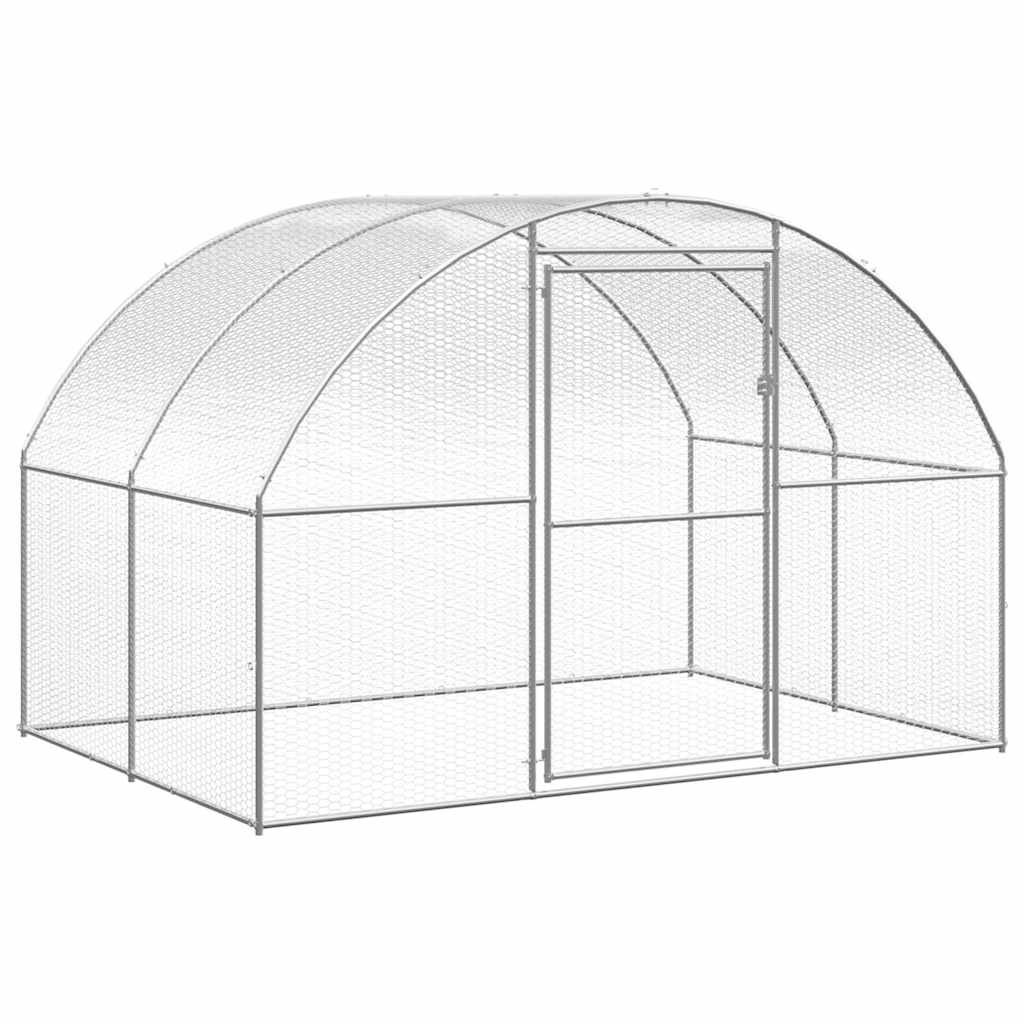 vidaXL Outdoor-Hühnerstall 3x2x2 m Verzinkter Stahl