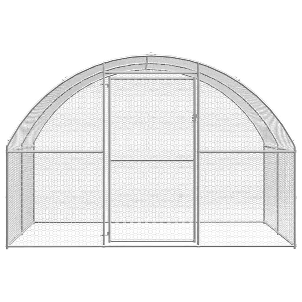 vidaXL Volieră de păsări pentru exterior, 3x2x2 m, oțel galvanizat