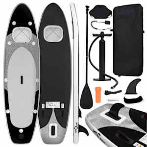 Nafukovací SUP paddleboard s příslušenstvím černý 300x76x10 cm - obrázek 1