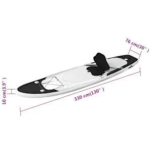 Nafukovací SUP paddleboard s příslušenstvím černý 330x76x10 cm - obrázek 12