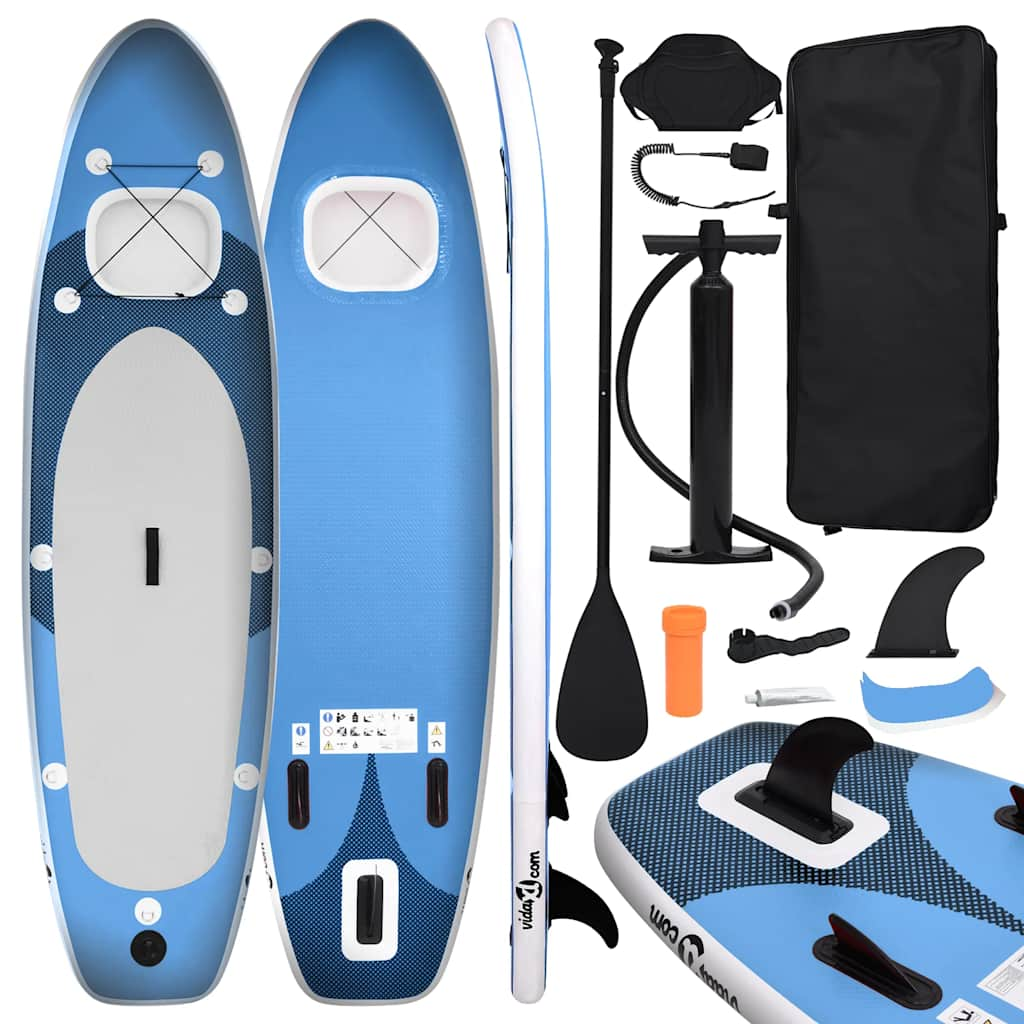 vidaXL Nafukovací Stand up paddleboard morský modrý 360x81x10 cm