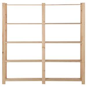 Úložný regál s 5 policemi 170 x 28,5 x 170 cm masivní borovice - obrázek 2