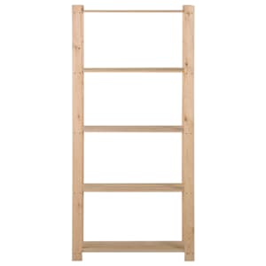 Úložný regál s 5 policemi 80 x 28,5 x 170 cm masivní borovice - obrázek 2