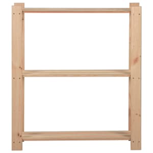 Úložný regál se 3 policemi 80 x 28,5 x 90 cm masivní borovice - obrázek 2
