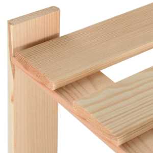Úložný regál se 3 policemi 80 x 28,5 x 90 cm masivní borovice - obrázek 5