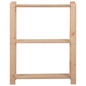 Úložný regál se 3 policemi 60 x 28,5 x 90 cm masivní borovice - obrázek 2