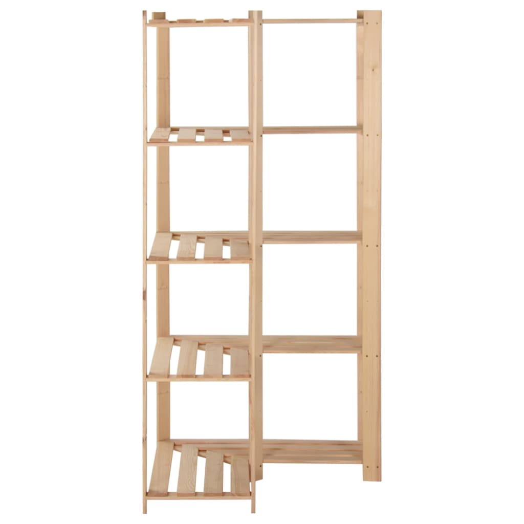 5-Tier Storage Corner Rack 82.5x82.5x170 Cm Solid Pinewood VidaXL 14 width=274