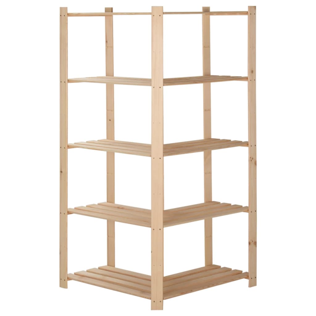 5-Tier Storage Corner Rack 82.5x82.5x170 Cm Solid Pinewood VidaXL 15 width=274