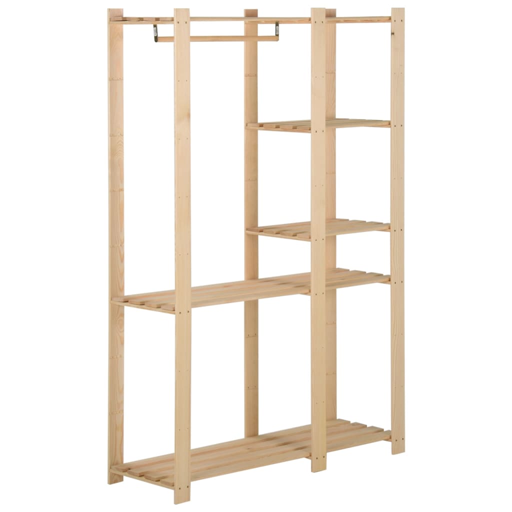 

vidaXL Kledingrek 110x38x170 cm massief grenenhout