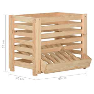 Bedna na brambory 60 x 40 x 50 cm masivní borové dřevo - obrázek 8