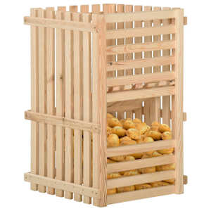 Bedna na brambory 50 x 50 x 80 cm masivní borové dřevo - obrázek 2