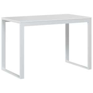vidaXL kirjutuslaud, valge 110x60x73 cm puitlaastplaat