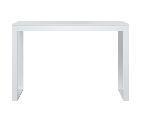 vidaXL Računalniška miza bela 110x60x73 cm iverna plošča
