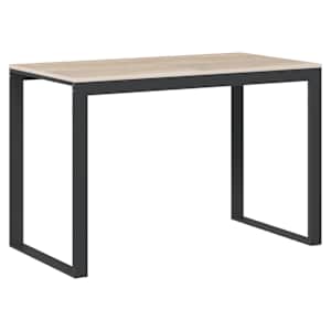 Počítačový stůl černý a dub 110 x 60 x 73 cm dřevotříska - obrázek 2
