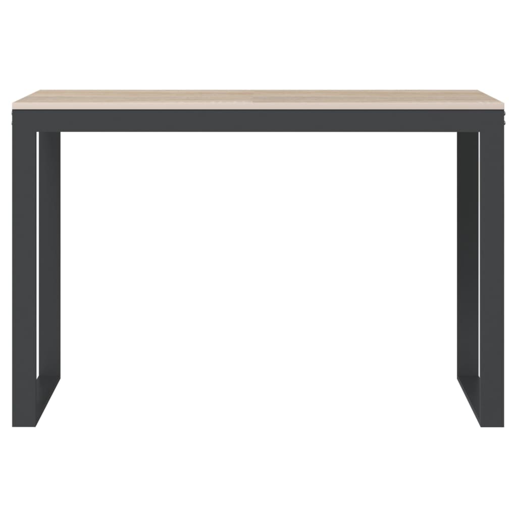 vidaXL Bureau d'ordinateur Noir et chêne 110x60x73 cm Aggloméré