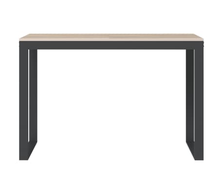 vidaXL Computerbureau 110x60x73 cm spaanplaat zwart en eikenkleurig