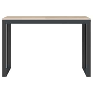vidaXL Computerbureau 110x60x73 cm spaanplaat zwart en eikenkleurig