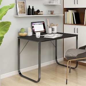 Računalniška miza črna 110x60x73 cm iverna plošča