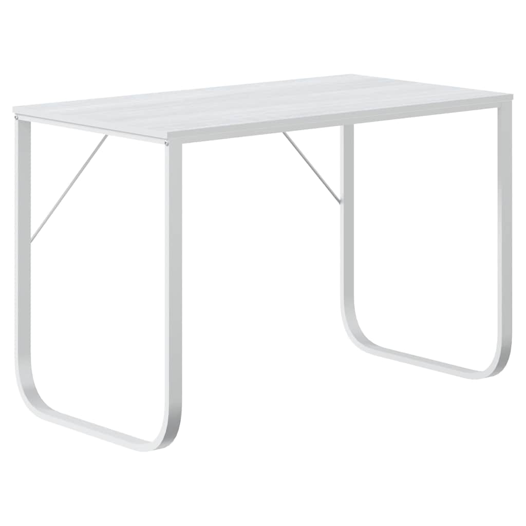 vidaXL Počítačový stůl bílý 110 x 60 x 73 cm dřevotříska