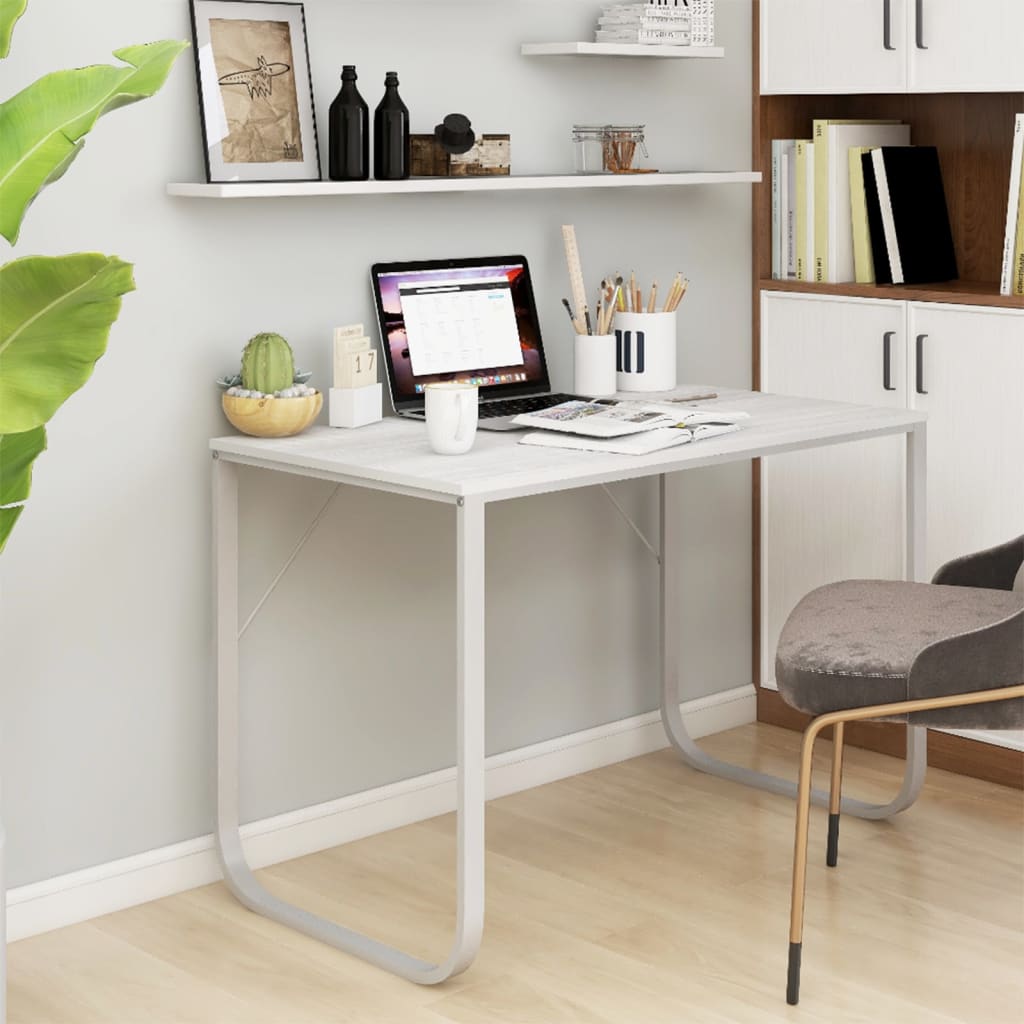 vida XL Computertisch Weiß 110x 60x 73 cm Holzwerkstoff