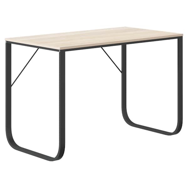 vidaXL kirjutuslaud, must ja tamm 110x60x73 cm puitlaastplaat