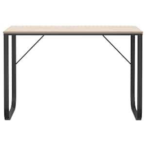 Počítačový stůl černý a dub 110 x 60 x 73 cm dřevotříska - obrázek 3