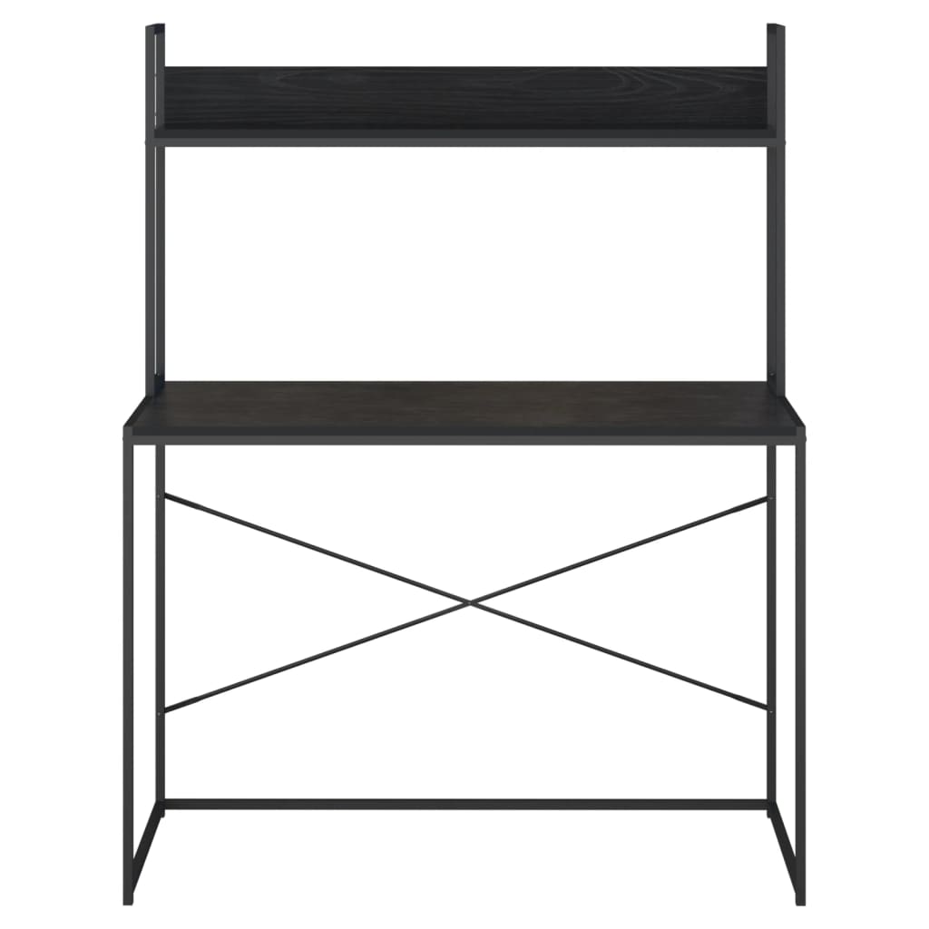 

vidaXL Computerbureau 110x60x138 cm spaanplaat zwart