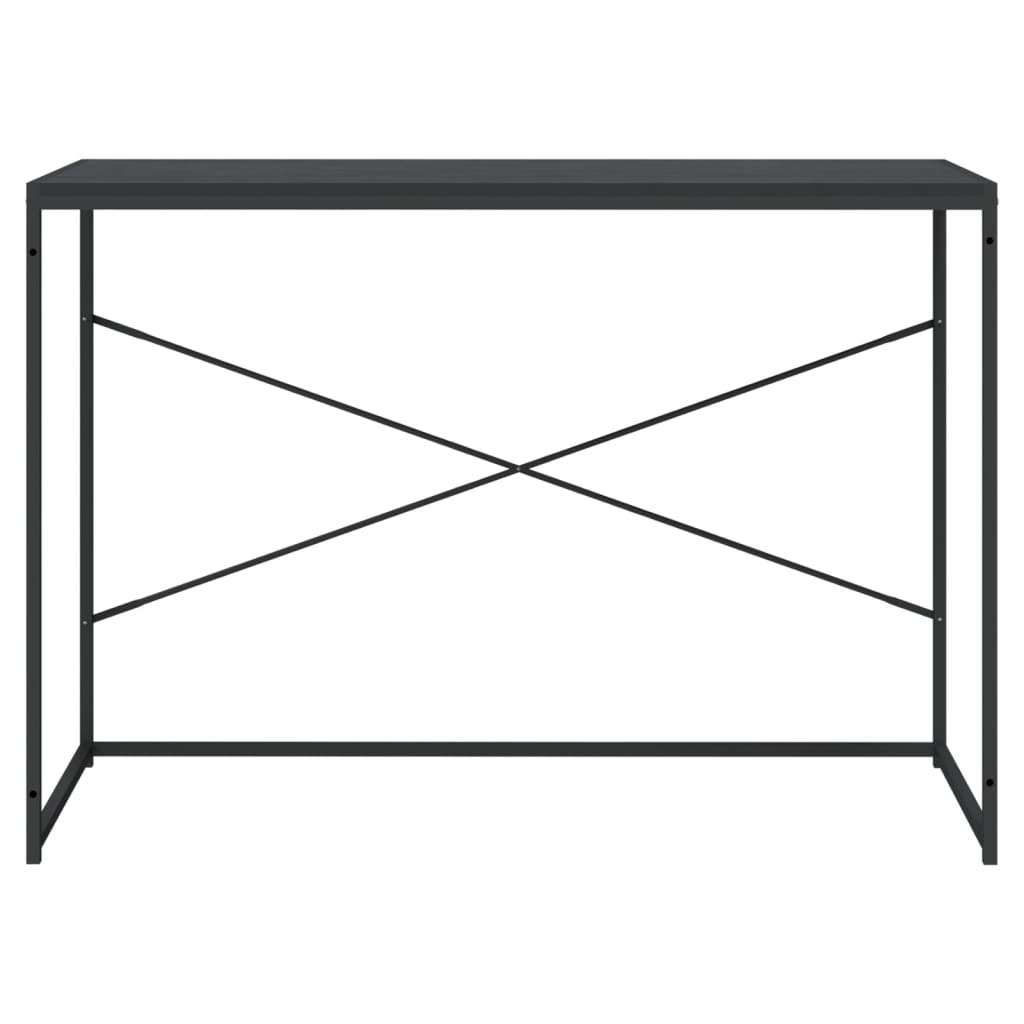 

vidaXL Computerbureau 110x60x70 cm spaanplaat zwart