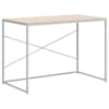 vidaXL arvutilaud, valge ja tamm 110x60x70 cm tehispuit