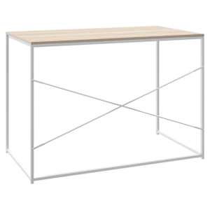 Počítačový stůl bílý a dub 110 x 60 x 70 cm kompozitní dřevo - obrázek 5
