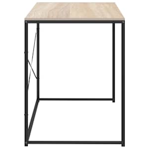Počítačový stůl černý a dub 110 x 60 x 70 cm kompozitní dřevo - obrázek 4
