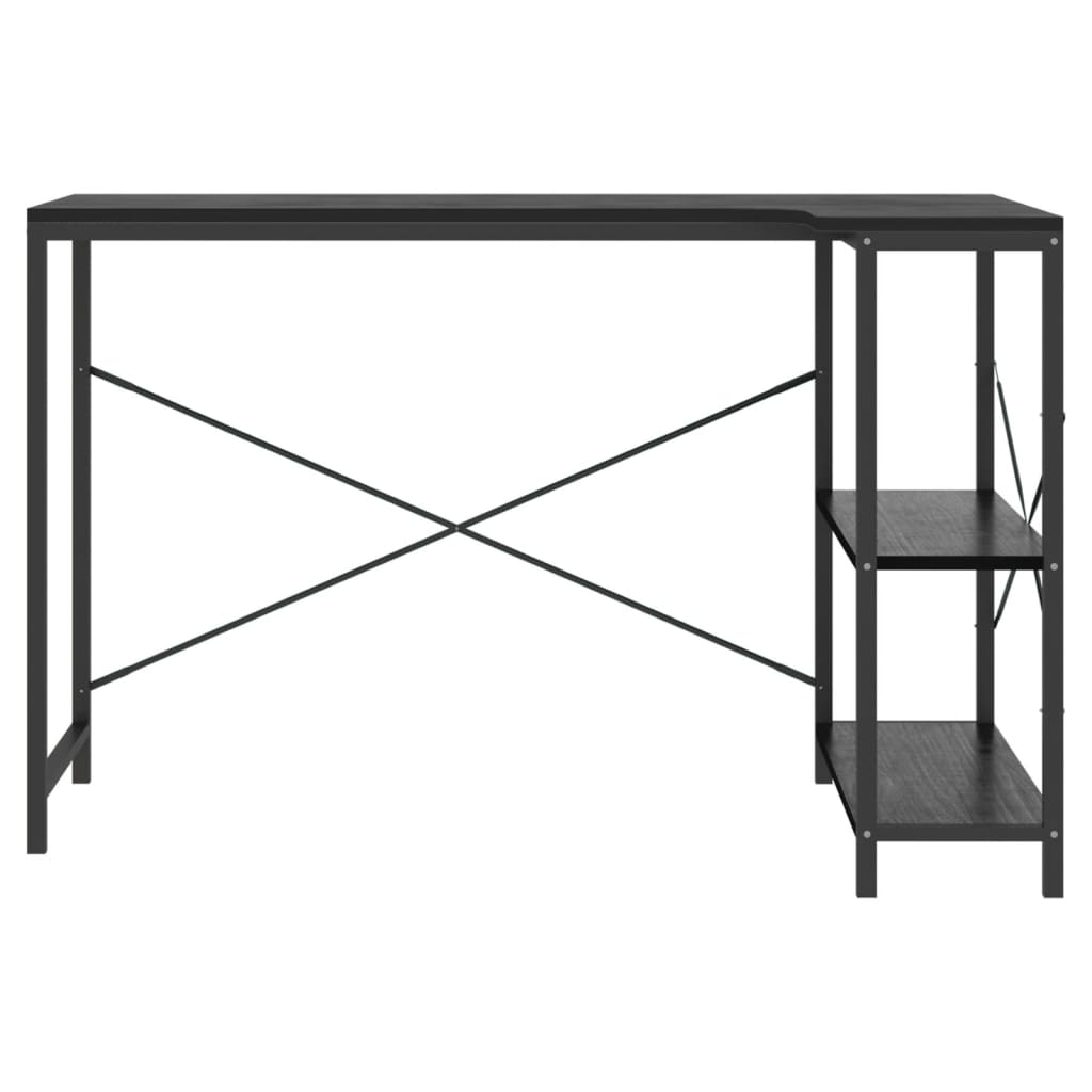 vidaXL datorgalds, melns, 110x72x70 cm, inženierijas koks