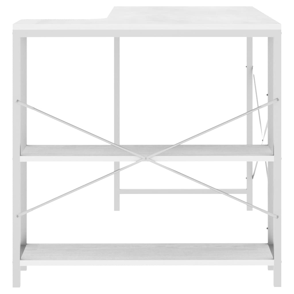 Fehér forgácslap számítógépasztal 110 x 72 x 70 cm 